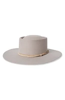 Brixton Vale Wool Felt Boater Hat Beige at Nordstrom,