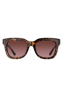 Velvet Eyewear Gracie 56mm Gradient Polarized Round Sunglasses in Tortoise at Nordstrom