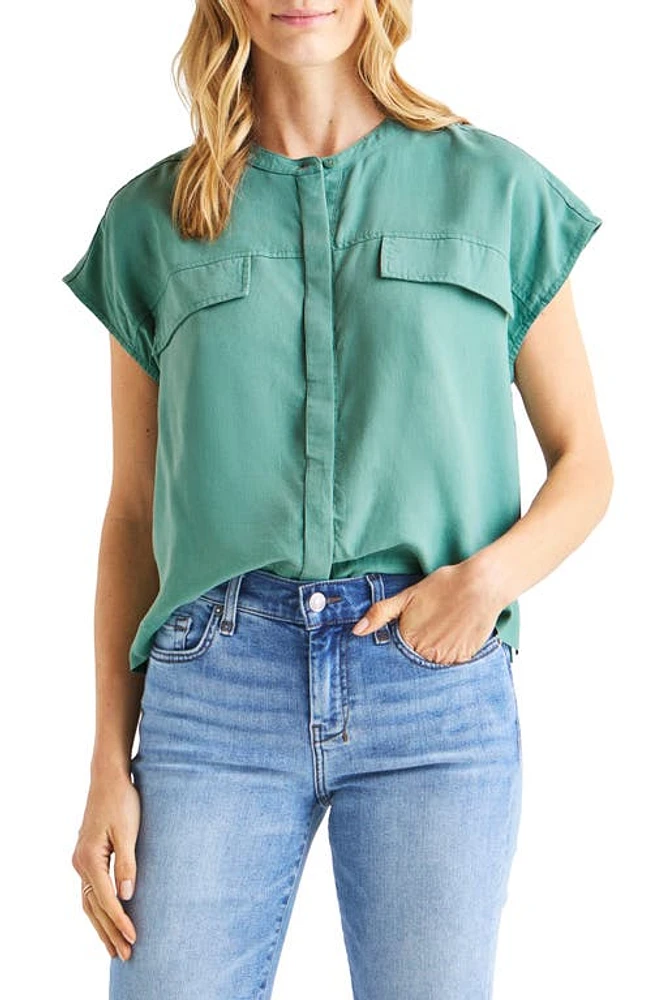 Splendid Kamryn Boxy Short Sleeve Button-Up Shirt at Nordstrom,