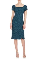 JS Collections Floral Jacquard Sheath Dress Midnight Forest at Nordstrom,