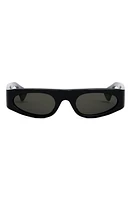 CELINE Bold 3 Dots Rectangular Sunglasses in Shiny Black /Smoke at Nordstrom