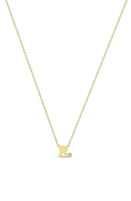 Zoë Chicco Diamond Initial Pendant Necklace in Yellow Gold-R at Nordstrom, Size 16