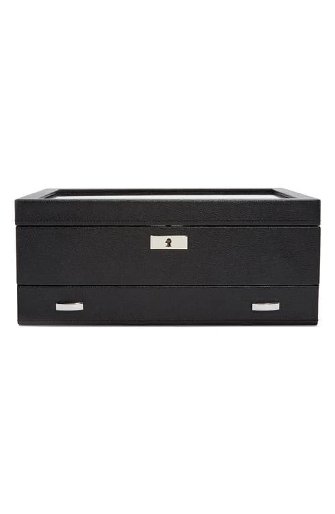 WOLF Viceroy 10-Piece Watch Box with Drawer in Black at Nordstrom