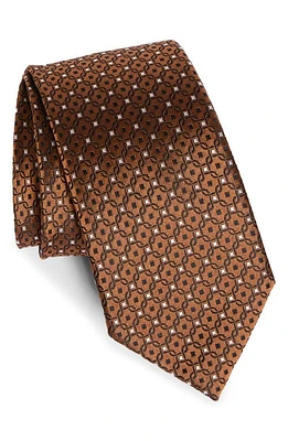 ZEGNA TIES Fili Links Silk Tie in Orange at Nordstrom