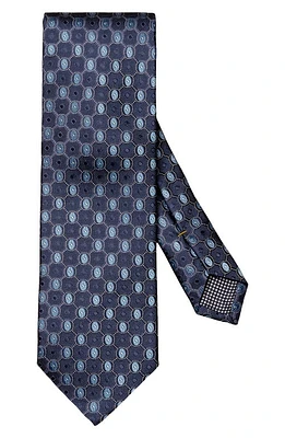 Eton Oval Medallion Silk Tie in Navy at Nordstrom