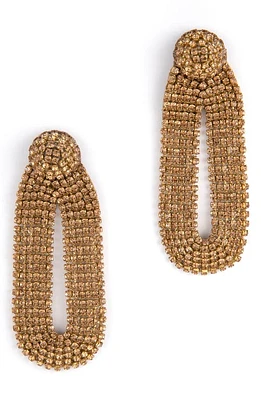 Deepa Gurnani Shyna Crystal Drop Earrings in Gold at Nordstrom