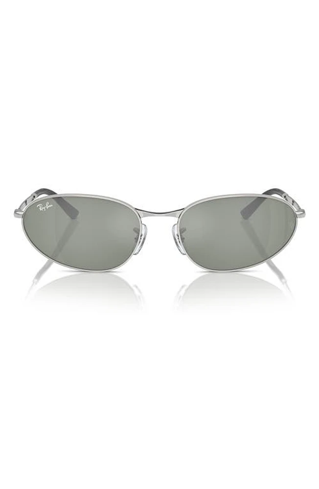 Ray-Ban 56mm Irregular Oval Sunglasses in Silver at Nordstrom