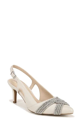 LifeStride Social Event Crystal Slingback Pump Bone at Nordstrom,