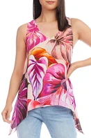 Karen Kane Palm Print Handkerchief Hem Tank at Nordstrom,