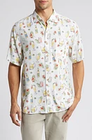 Tommy Bahama Veracruz Cay Brewhama Short Sleeve Button-Up Shirt Lychee at Nordstrom,