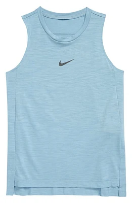 Nike Kids' Dri-FIT Yoga Training Top in Worn Blue/Black at Nordstrom, Size Xl