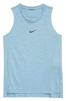 Nike Kids' Dri-FIT Yoga Training Top in Worn Blue/Black at Nordstrom, Size Xl