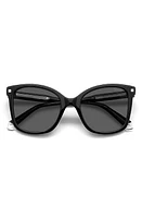 Polaroid 53mm Polarized Square Sunglasses in Black/Gray Polar at Nordstrom