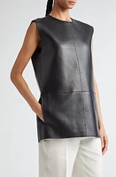 TOTEME Paneled Longline Leather Shell Black at Nordstrom, Us