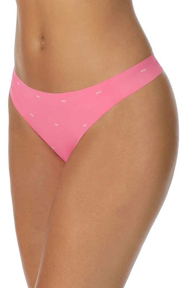 DKNY Litewear Cut Anywhere Thong Spaced Logo at Nordstrom,