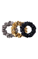 slip Pure Silk 3-Pack Scrunchies in Gold/leopard/black at Nordstrom