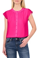 CeCe Scalloped Cap Sleeve Top at Nordstrom,