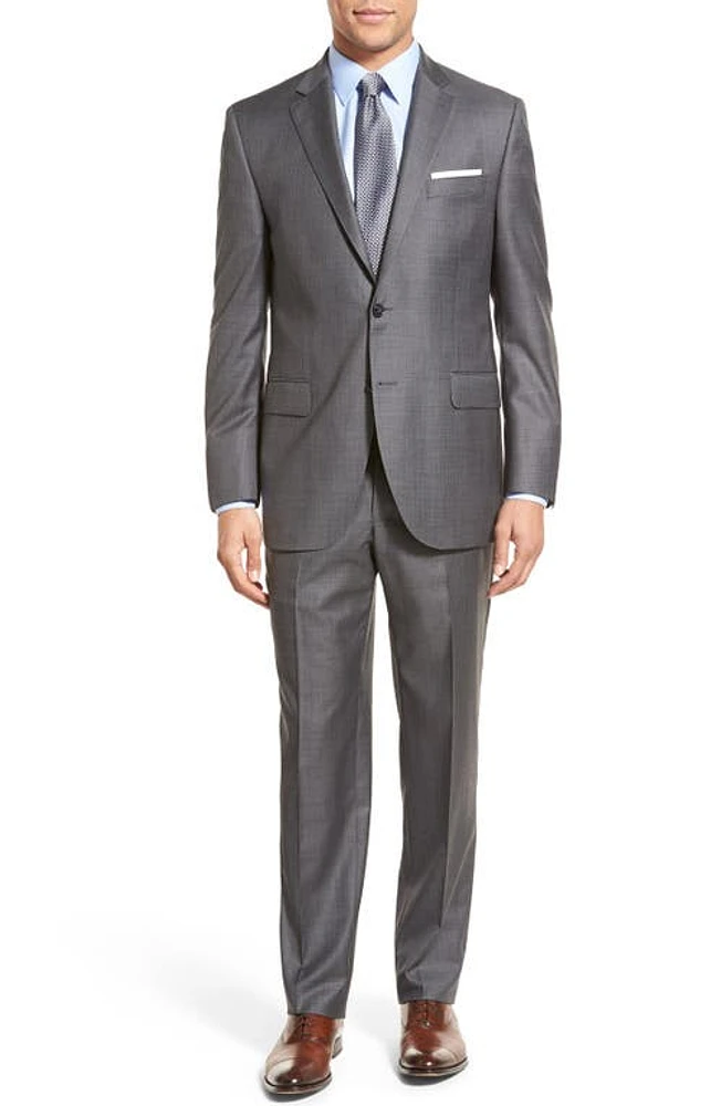 Peter Millar Classic Fit Solid Wool Suit Grey at Nordstrom,