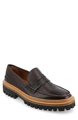 TAFT The Country Lug Sole Penny Loafer Coffee at Nordstrom,