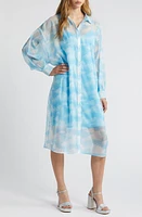 Dressed Lala Cloud Sheer Long Sleeve Shirtdress at Nordstrom,