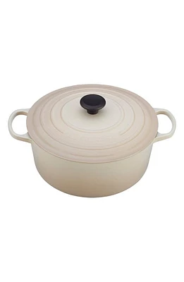 Le Creuset Signature 4.5-Quart Round Enamel Cast Iron Dutch Oven in White Marble at Nordstrom