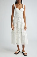 FARM Rio Richillieu Broderie Anglaise Sundress Off-White at Nordstrom,