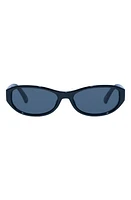 Le Specs Don't Cha 56mm Oval Sunglasses in Black at Nordstrom