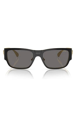 Versace 56mm Polarized Square Sunglasses in Black at Nordstrom