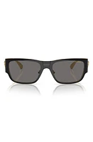 Versace 56mm Polarized Square Sunglasses in Black at Nordstrom