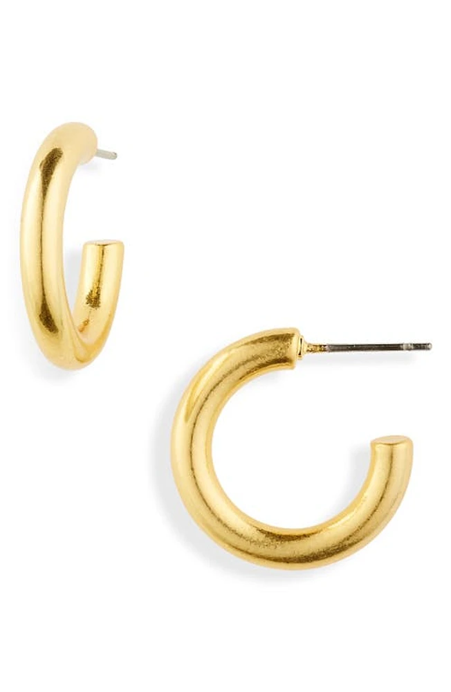 Madewell Small Chunky Hoop Earrings in Vintage Gold at Nordstrom