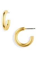 Madewell Small Chunky Hoop Earrings in Vintage Gold at Nordstrom