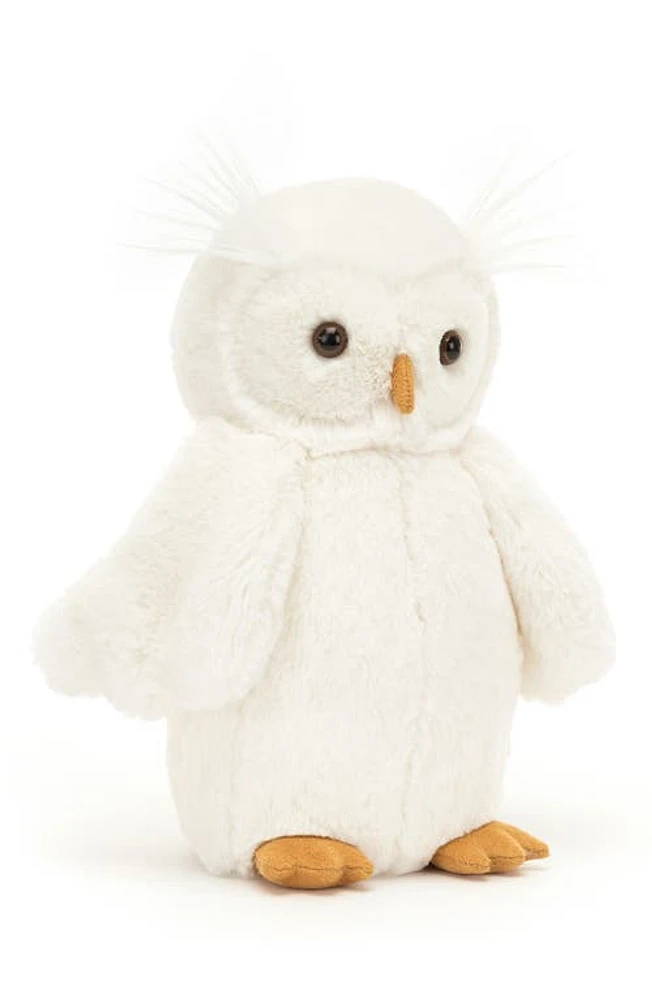 Jellycat Bashful Owl Stuffed Animal in White at Nordstrom