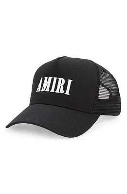 AMIRI Core Logo Trucker Hat in Black /White at Nordstrom