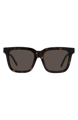 Givenchy GV Day 53mm Rectangular Sunglasses in Dark Havana /Brown at Nordstrom