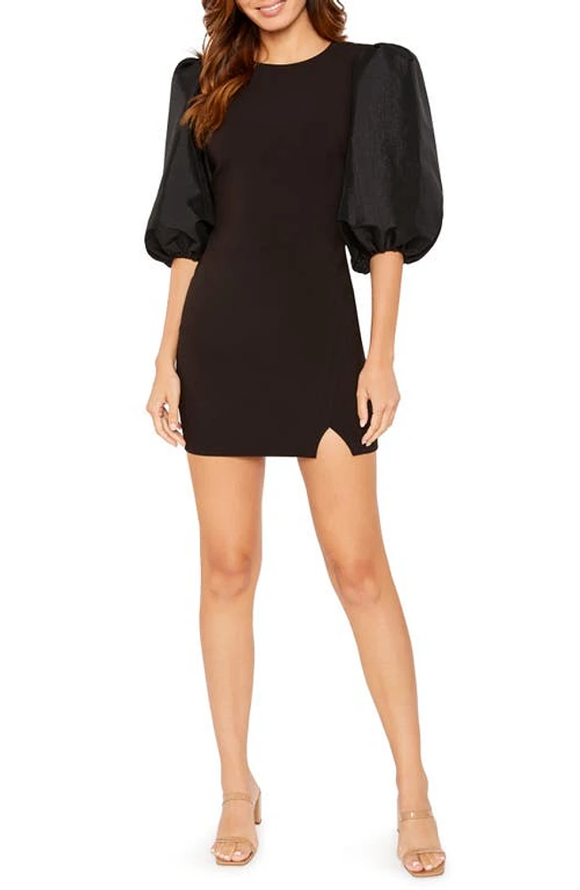 LIKELY Clover Balloon Sleeve Minidress in Black at Nordstrom, Size 6