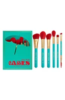 SPECTRUM Cannes Travel Book 6-Piece Makeup Brush Set $56 Value in Green/Red at Nordstrom