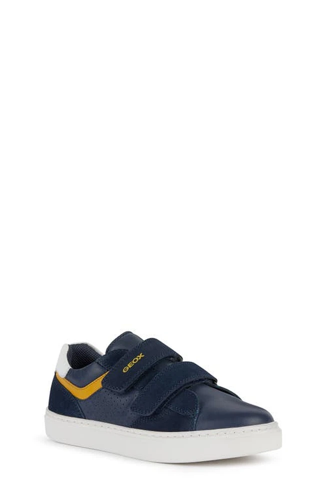 Geox Kids' Nashik Sneaker Navy/Yellow at Nordstrom,