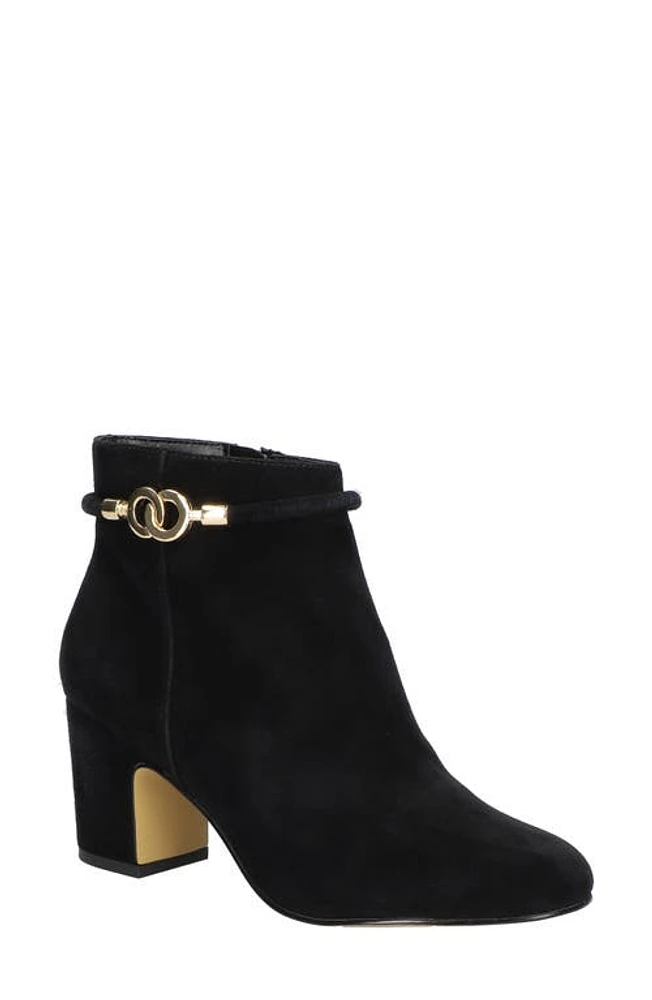 Bella Vita Diaz Bootie Black Suede Leather at Nordstrom,