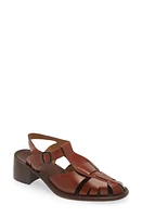 HEREU Pesca Block Heel Fisherman Sandal Tan at Nordstrom,