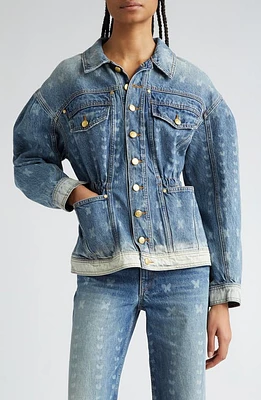 Ulla Johnson Odette Puff Sleeve Denim Jacket Etched Arashi Wash at Nordstrom,