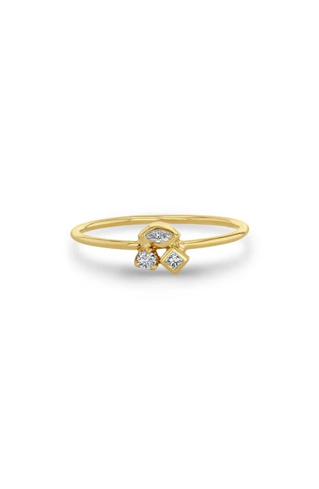 Zoë Chicco Diamond Cluster Ring in 14K Yellow Gold at Nordstrom, Size 6.5