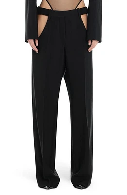 MUGLER Cutout Low Rise Pants Black at Nordstrom, Us