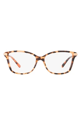 Michael Kors Georgetown 52mm Round Optical Glasses in Pink Tortoise at Nordstrom