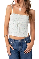 EDIKTED Marli Floral Open Back Tank Mix White at Nordstrom,