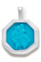 Monica Vinader Turquoise Saint Christopher Pendant in Sterling Silver at Nordstrom