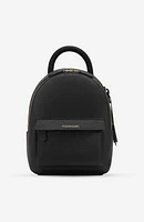 MAISON de SABRÉ Leather Mini Backpack in Black Caviar at Nordstrom, Size Small