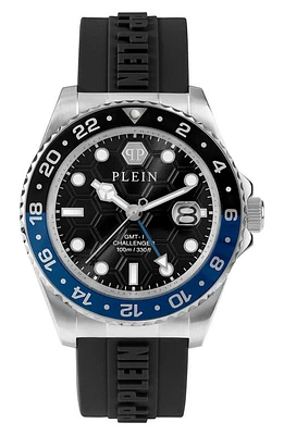 PHILIPP PLEIN GMT-I Challenger Silicone Strap Watch