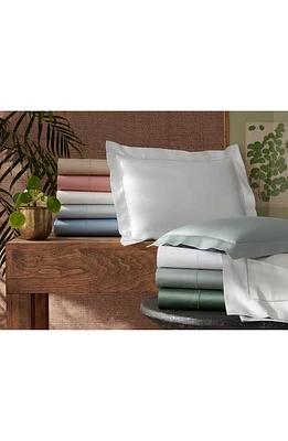 Matouk Talita 615 Thread Count Cotton Sateen Fitted Sheet in Celadon at Nordstrom