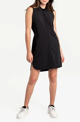 Lole Momentum Sleeveless Shirtdress Black Beauty at Nordstrom,