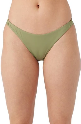 O'Neill Hermosa Saltwater Solids Bikini Bottoms Oil Green at Nordstrom,